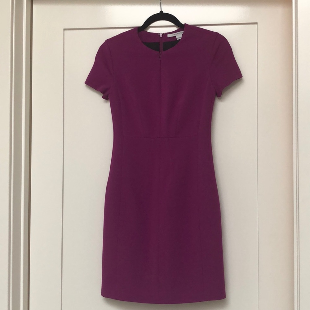 Diane von Furstenberg Agatha Purple Shift Dress 0
